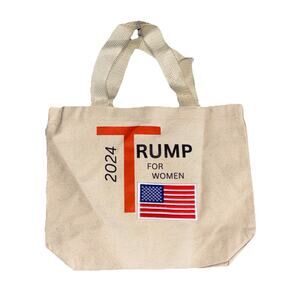 Trump for Women Tote – Election Year Canvas Bag with Red White Blue Design